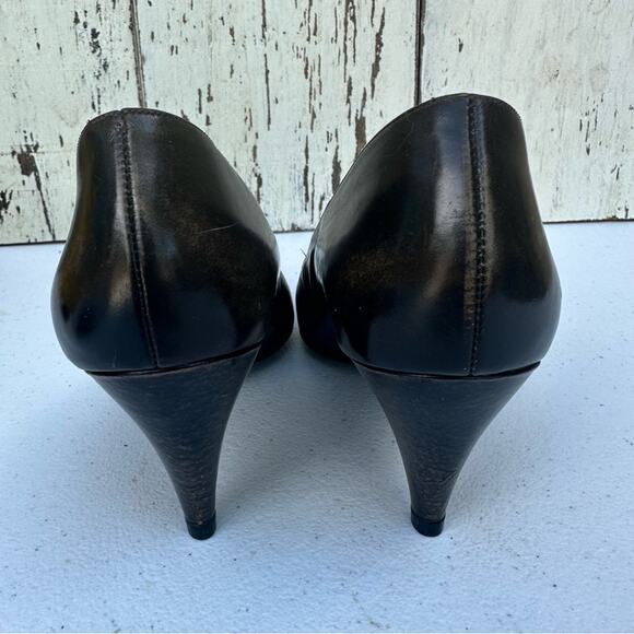 De Liso Vintage Heels Pumps Size 6.5 AA Brown Red Green Blue Multicolor - Picture 3 of 6